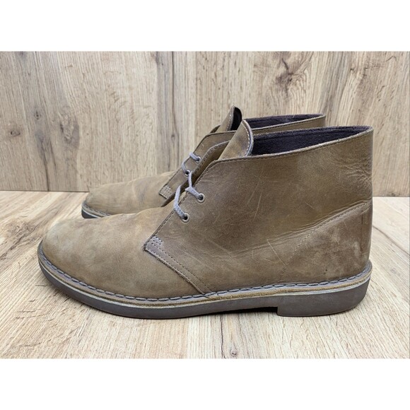 Clarks Men’s Bushacre 2 Chukka Desert Boots Beeswax 82286 Lace Up Brown  Size 12 - Picture 3 of 16